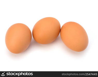 Eggs isolated on white background