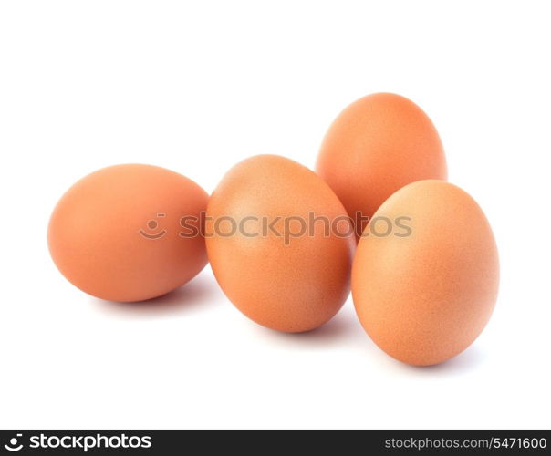 eggs isolated on white background