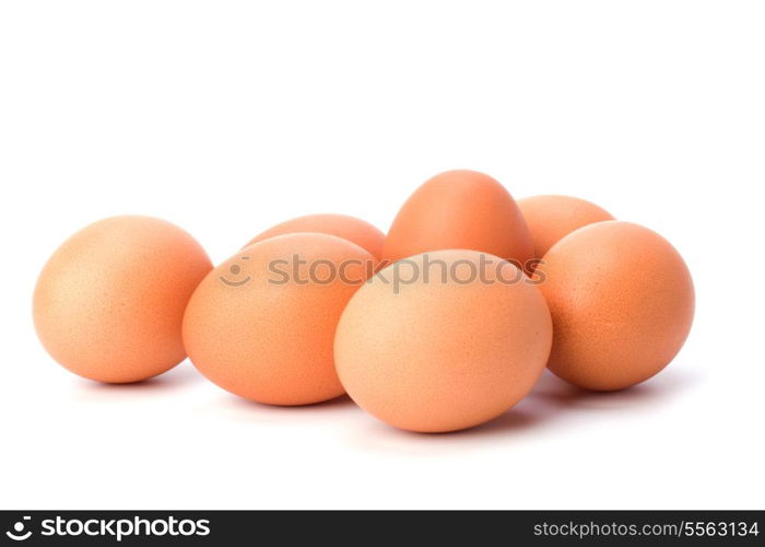 eggs isolated on white background