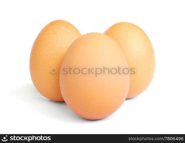 Eggs isolated on white background. Eggs