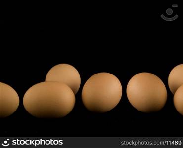 eggs on black