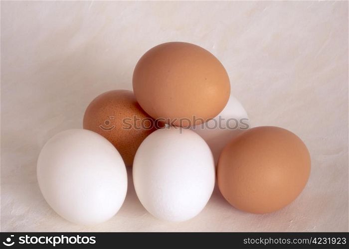 Eggs on painted background