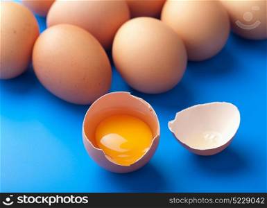 eggs over blue