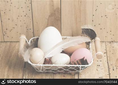 Eggs, vintage filter image