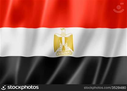 Egypt flag, three dimensional render, satin texture. Egyptian flag