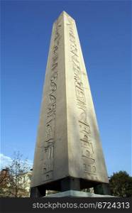 Egypt obelisk on the Sultanahmet square in Istanbul, Turkey