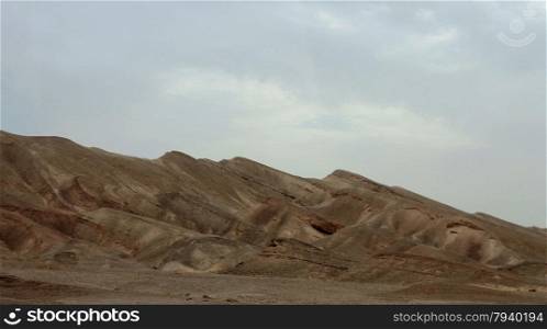 Egyptian Desert And Mysty Sky In The Daylight