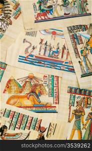 Egyptian history concept with papyrus