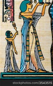 Egyptian history concept with papyrus