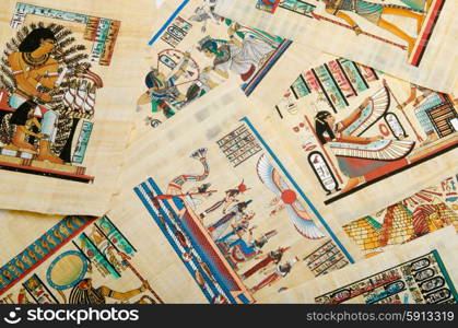 Egyptian history concept with papyrus