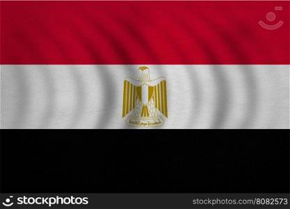Egyptian national official flag. Arab Republic of Egypt patriotic symbol, banner, element, background. Correct colors. Flag of Egypt wavy with real detailed fabric texture, accurate size, illustration. Flag of Egypt wavy, real detailed fabric texture