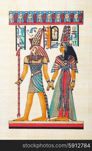 Egyptian papyrus as a background