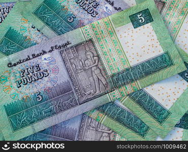 Egyptian pounds. Money of Egypt, business background. EGP. Closeup shot. The Egyptian pound. EGP, official currency of Egypt. Business background