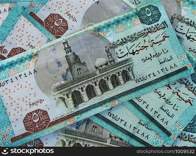 Egyptian pounds. Money of Egypt, business background. EGP. Closeup shot. The Egyptian pound. EGP, official currency of Egypt. Business background