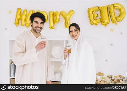 eid al fitr concept with couple