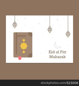 Eid Mubarak greeting Card Illustration