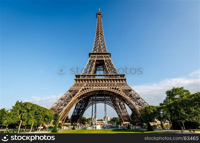 Eiffel Tower and Champ de Mars in Paris, France