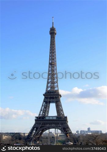 Eiffel Tower at day in Paris, France.