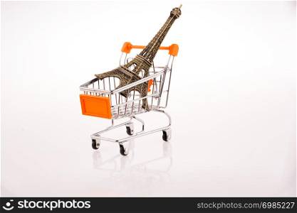 Eiffel Tower in a Shopping Cart