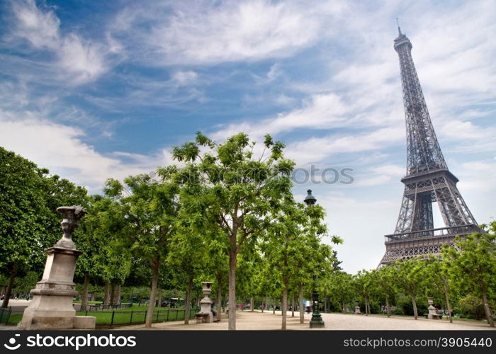 Eiffel tower in Paris, France