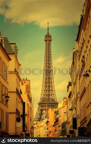 Eiffel Tower in Paris from Invalides at France