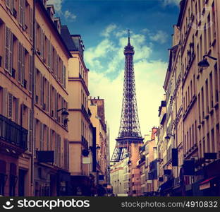 Eiffel Tower in Paris from Invalides at France