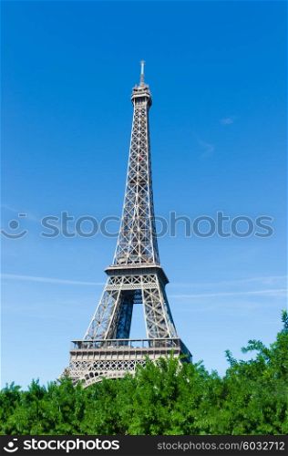 Eiffel tower isolated on the white