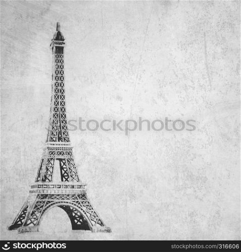 Eiffel tower on grunge background