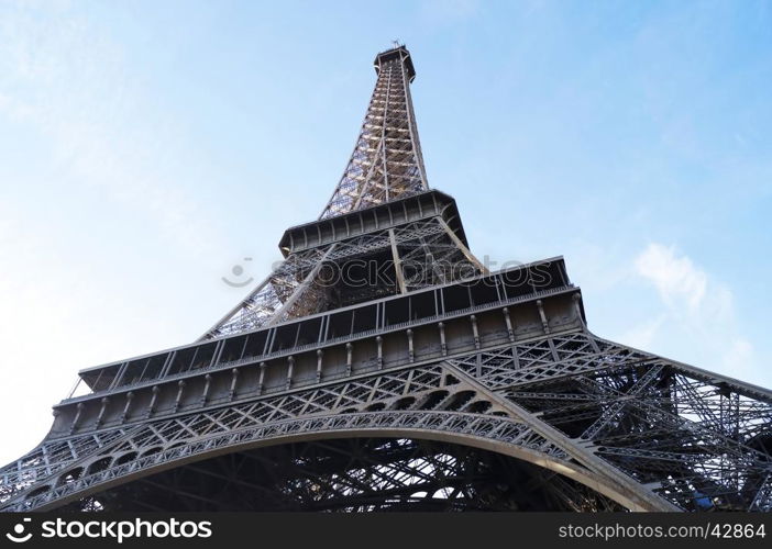 Eiffel Tower, the main landmark of Paris, France