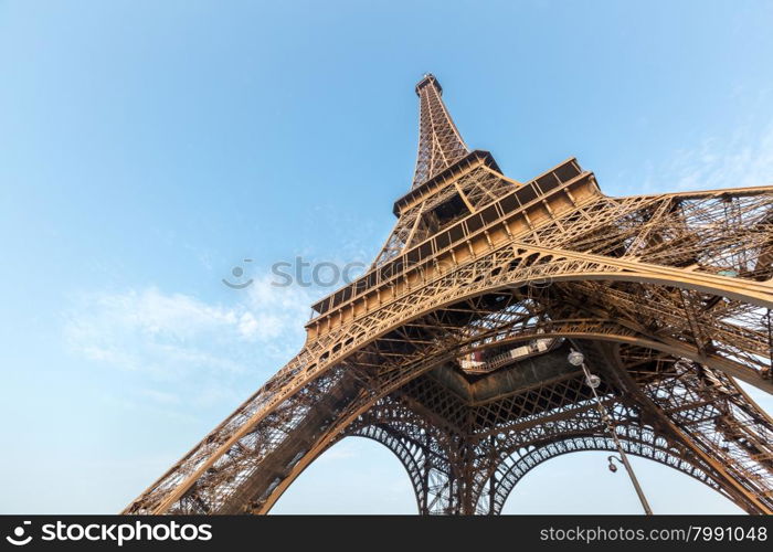 Eiffel Tower with blue sky Paris France