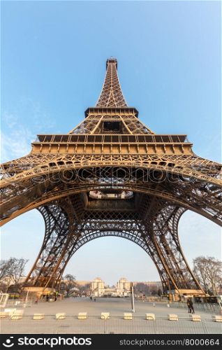 Eiffel Tower with blue sky Paris France
