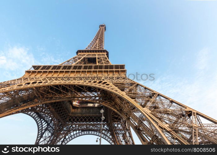 Eiffel Tower with blue sky Paris France