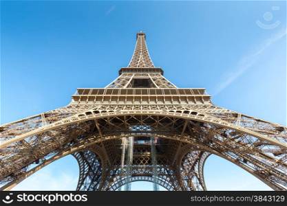 Eiffel Tower with blue sky summer, Paris France