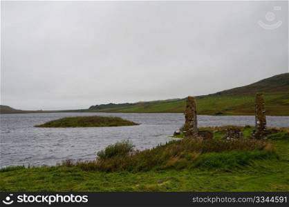 Eilean Mor Loch Finlaggan, seat of the Lord of the Isles