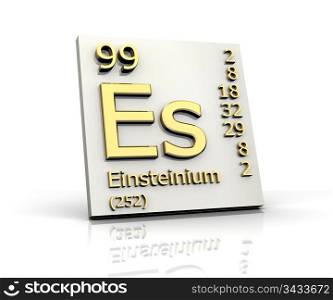 Einsteinium Periodic Table of Elements - 3d made
