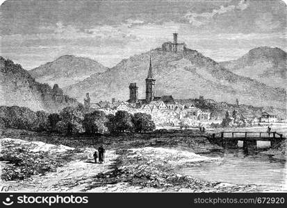 Eisenach, vintage engraved illustration. Le Tour du Monde, Travel Journal, (1872).