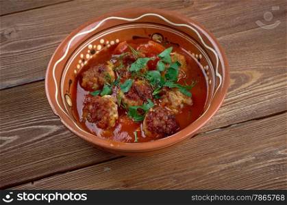 Eksili kofte - Delicious Turkish Home Made meatballs in tomato sauce
