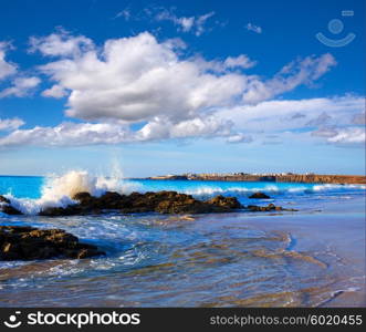 El Cotillo Castillo Beach in Fuerteventura at Canary Islands of Spain