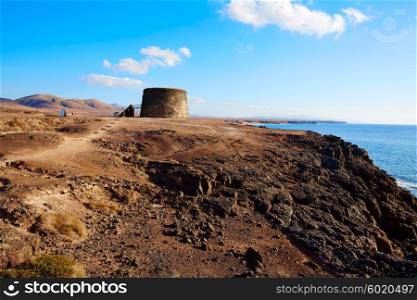 El Cotillo Toston tower castle in Fuerteventura at Canary Islands of Spain