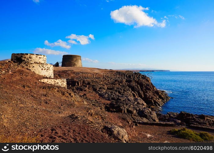 El Cotillo Toston tower castle in Fuerteventura at Canary Islands of Spain