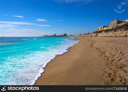 El Miracle beach in Tarragona at Costa Dorada of Catalonia