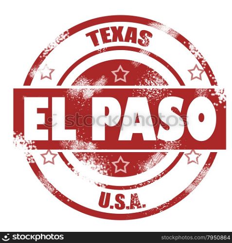 El Paso stamp image with hi-res rendered artwork that could be used for any graphic design. Santa Rosa Stamp