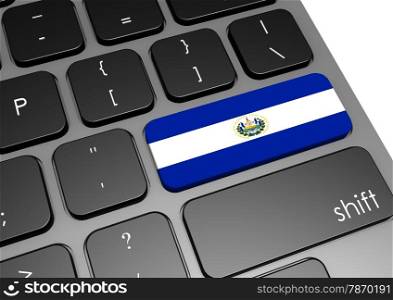 El Salvador keyboard image with hi-res rendered artwork that could be used for any graphic design.. El Salvador