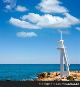 El Trampoli beach Denia in Alicante Mediterranean sea of spain