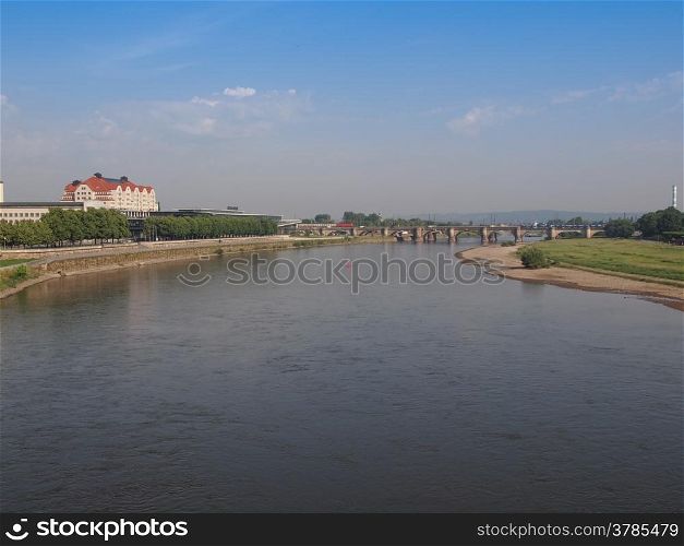 Elbe river in Dresden. Elbe River in Dresden in Saxony Germany