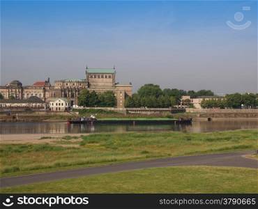 Elbe river in Dresden. Elbe River in Dresden in Saxony Germany