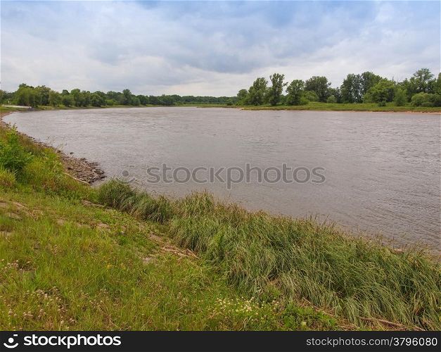 Elbe river. View of the Elbe river in Dessau near Berlin Germany