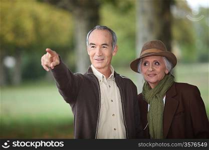 elderly citizen and his spouse