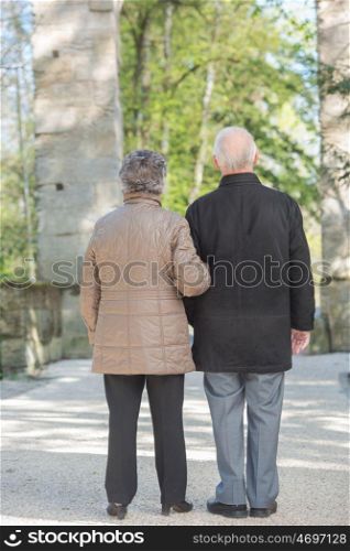 elderly couple outdoor