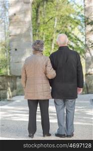 elderly couple outdoor